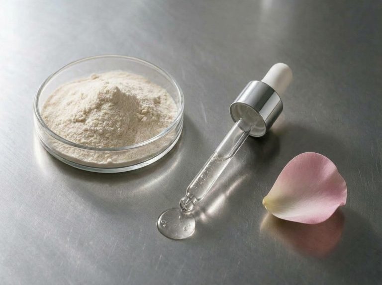 Beauty food supplements with collagen, hyaluronic acid, biotin and botanical extracts for skin, hair and nail health.