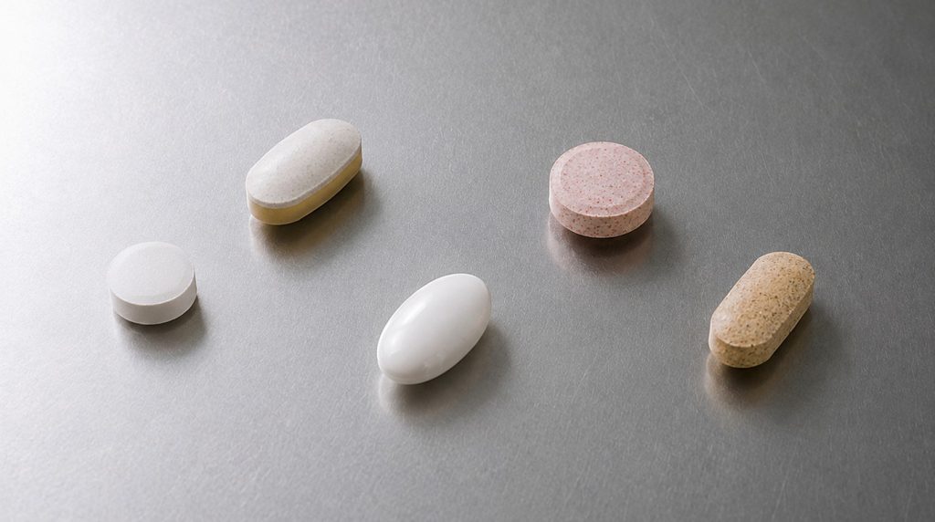 Coated, compressed and chewable supplement tablets manufactured by Noviatic.