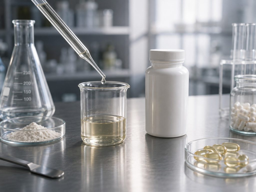 Custom supplement product development from formulation and sampling to full-scale manufacturing.