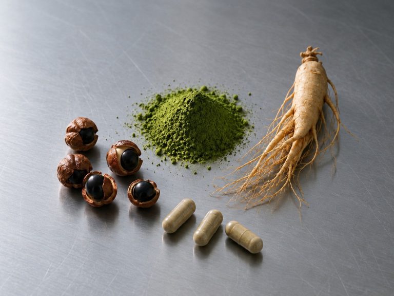 Energy and active lifestyle food supplements with vitamins, amino acids, adaptogens and botanical extracts for performance support.