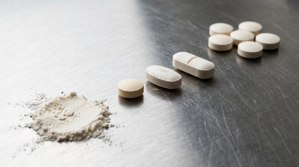 Tablet formulations and powder prepared for custom supplement manufacturing and R&D – Noviatic.