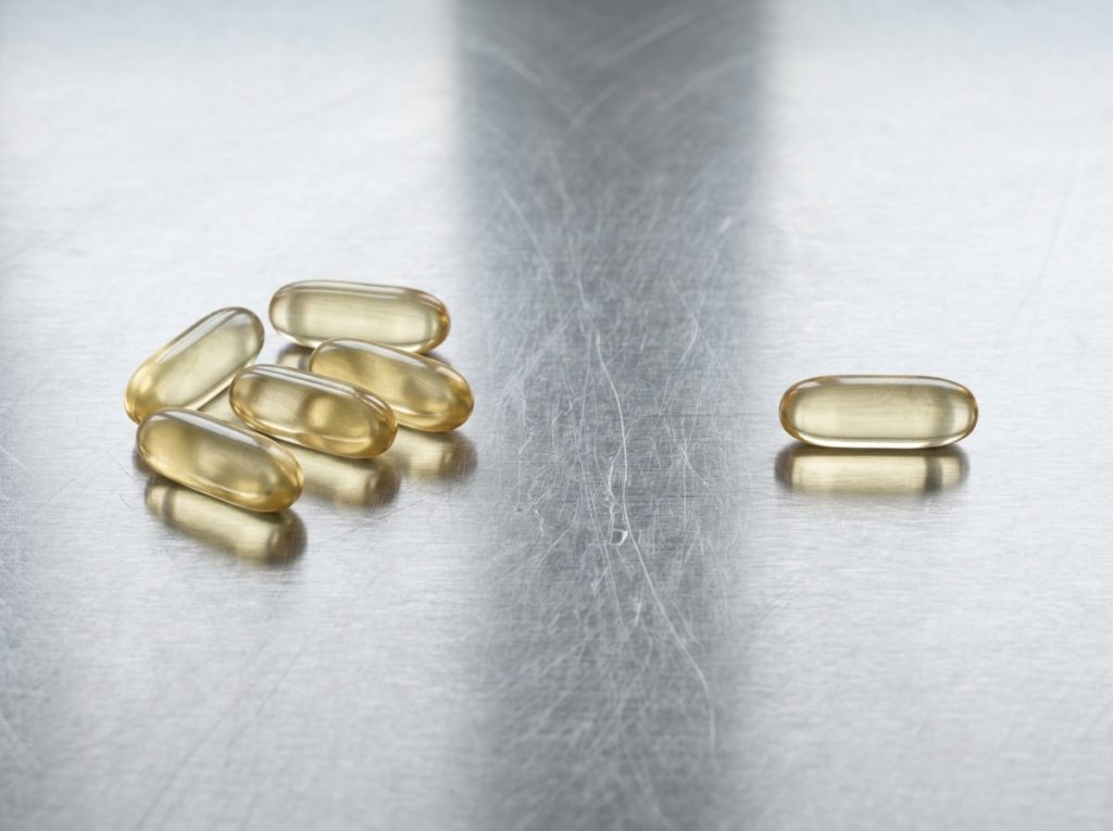 Omega-3 fish oil softgels illustrating different fish oil concentrations – Noviatic.