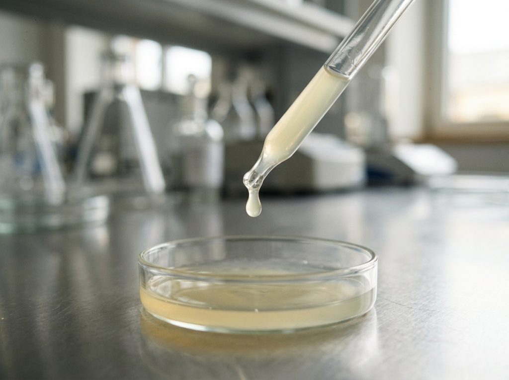 Liposomal vitamin shot formulation tested with a laboratory pipette – Noviatic.