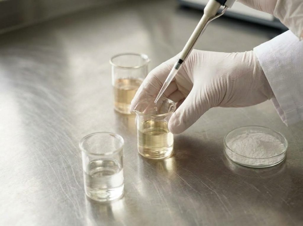Vitamin shot formulation being developed and tested in a laboratory – Noviatic.