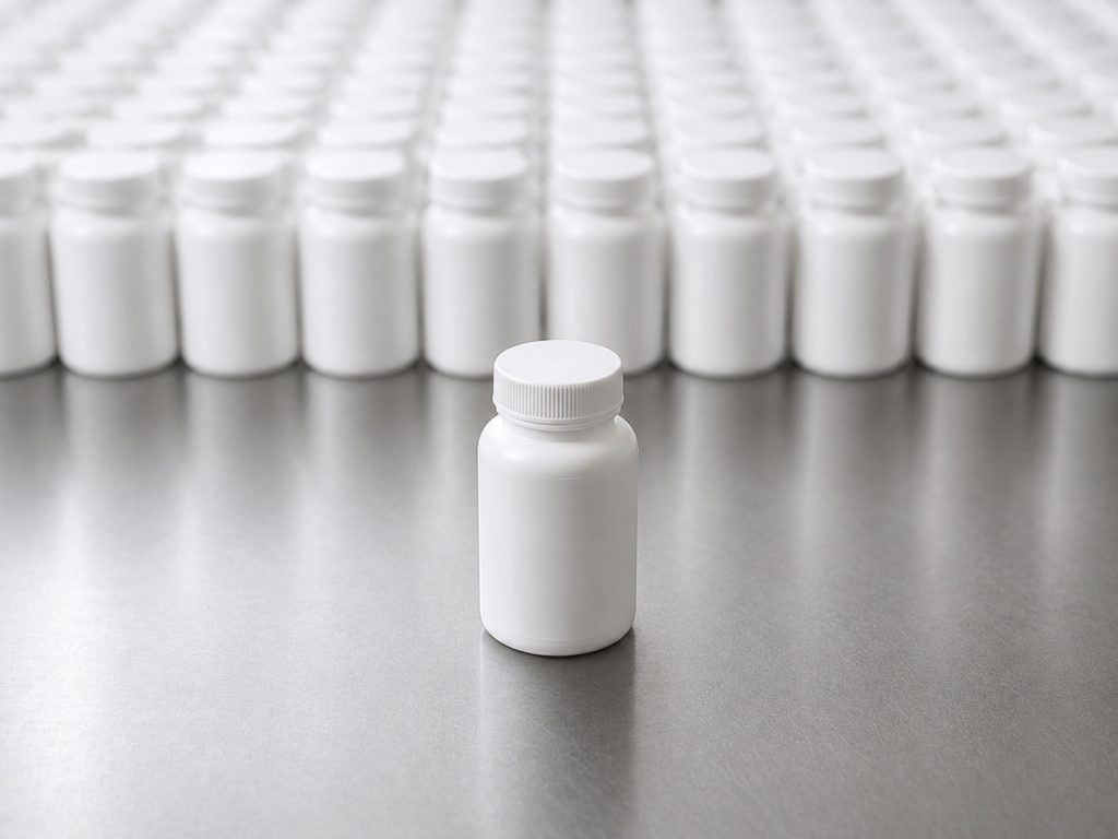 Pilot batch of food supplements prepared before full-scale production at Valentis.
